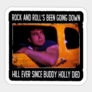 Cruisin' Main Street American Classic Film Tees for Drive-In Lovers Sticker